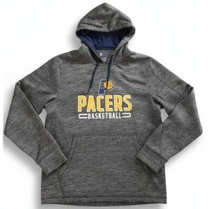 Indiana Pacers Basketball Hoodie Men's Medium Gray Hooded Sweatshirt NBA